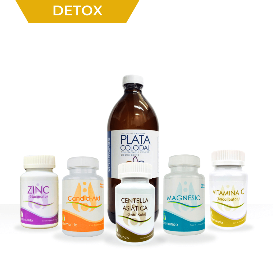 Kit Detox – Candidaid, Gluconato de Magnesio, Vitamina C, Zinc y más.