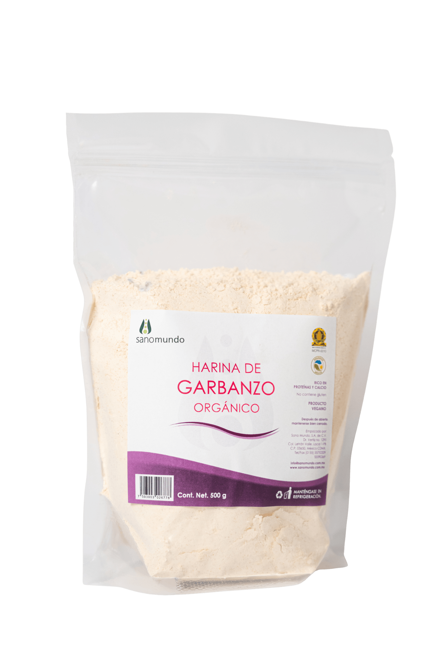 Harina de Garbanzo Orgánica 500g 1 Harina de Garbanzo Orgánica 500g