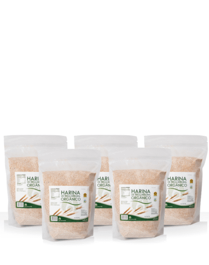 Harina De Trigo Integral Orgánico 1kg, Kit De 5 Bolsas