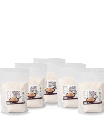 Harina De Arroz Integral Orgánico 1 Kg, Kit De 5 Bolsas.